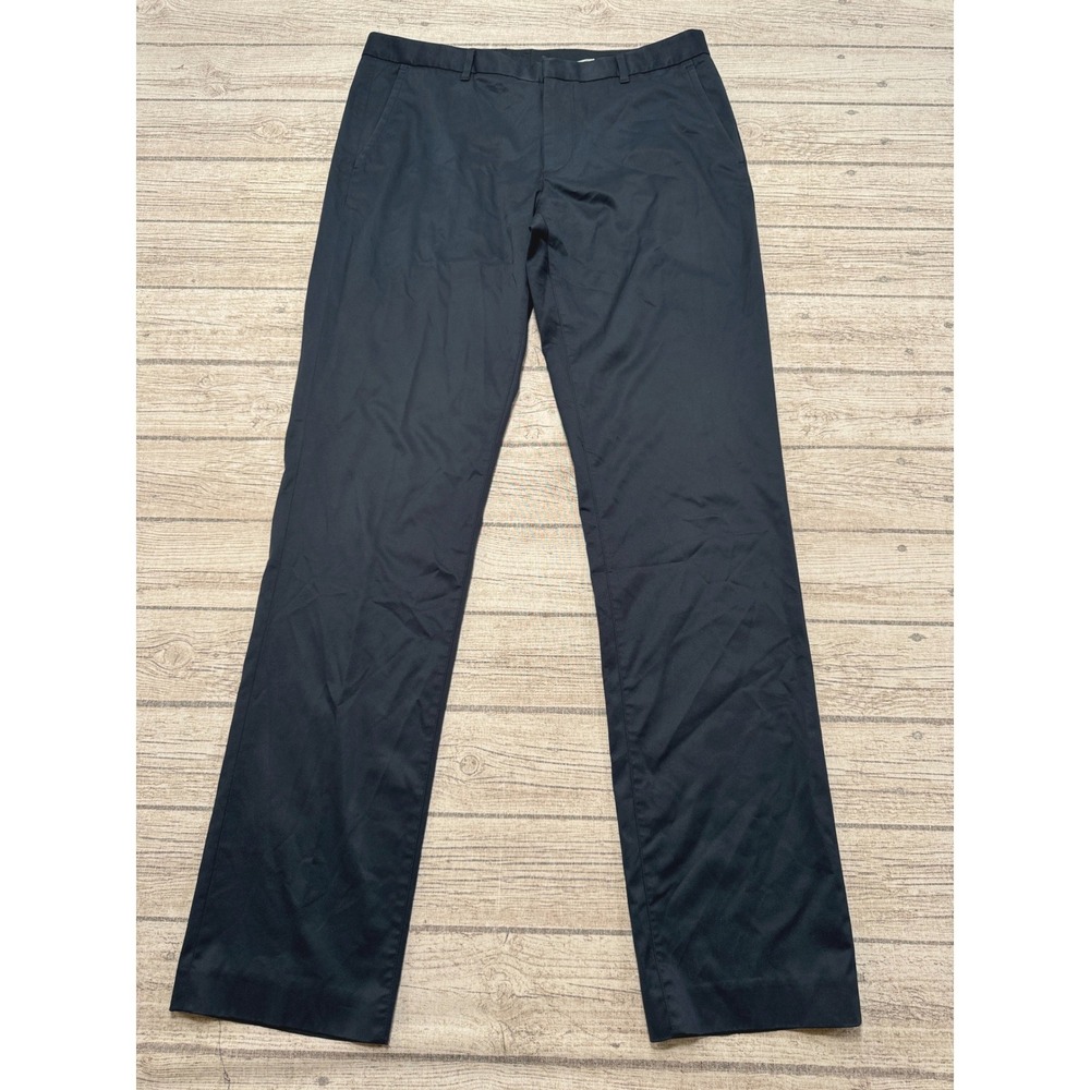 Bonobos Chino Pants Men's 35x36 Navy Blue Stretch Cotton Straight Leg Trousers